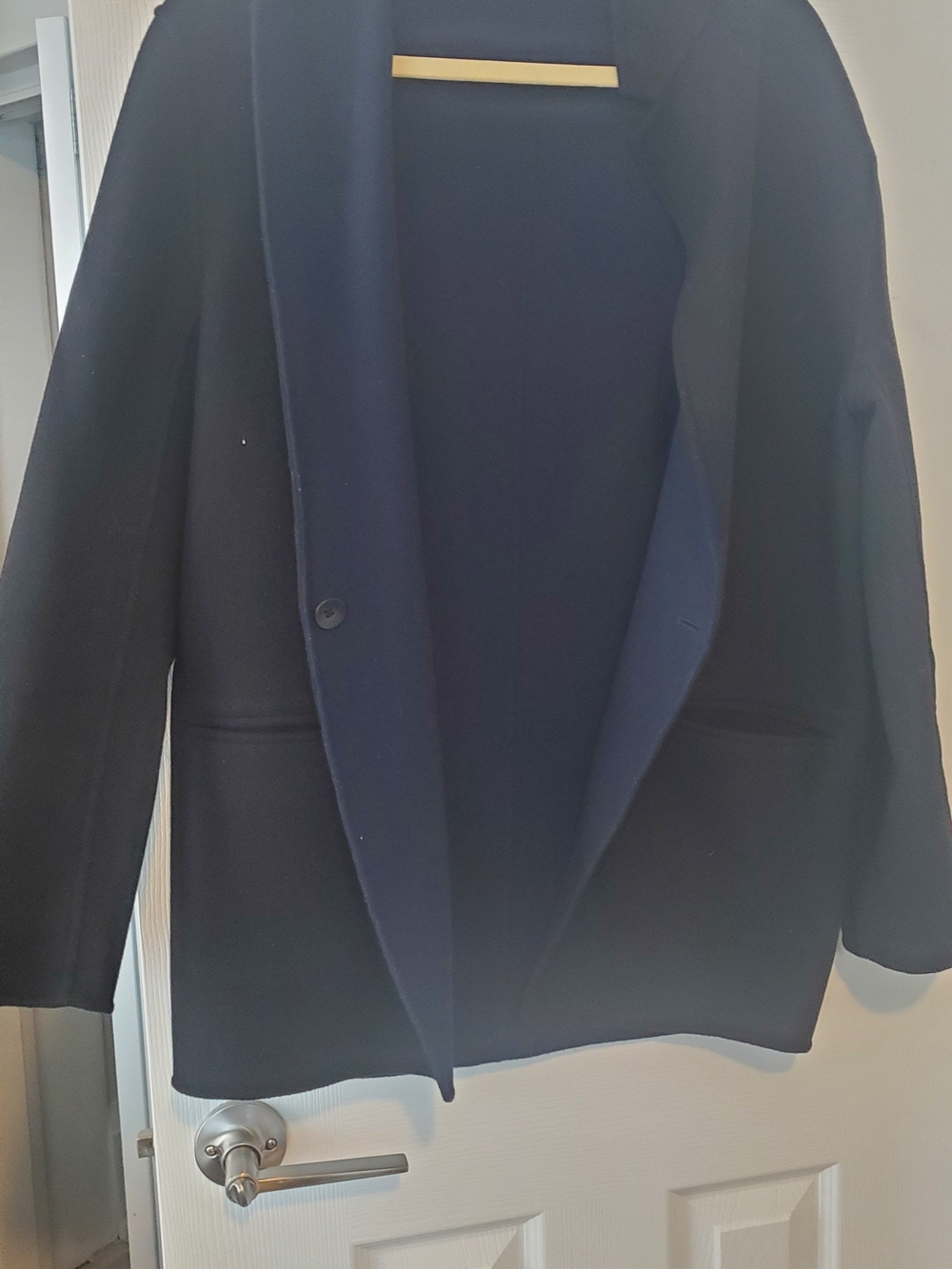 rag & bone Black & Navy Wool Blazer